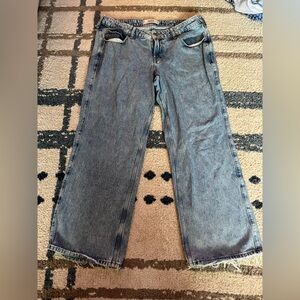 Hollister Light Blue Low-Rise Baggy Jeans
